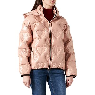 W H 782 00 A 0004 Love Moschino Damska koszulka z wyściełanym logo, termiczna, pikowana, nylonowa, z odpinanym kapturem, ró?owy (powder pink), 44 W H 782 00 A 0004 Love Moschino Damska koszulka z wyściełanym logo, termiczna, pikowana, nylonowa, z odpinanym kapturem, ró?owy (powder pink), 44
