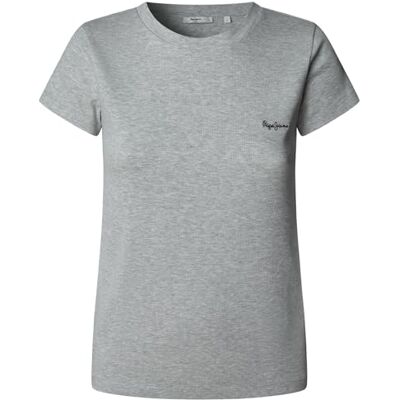 PL506037933L Pepe Jeans Koszulka damska Merida, Szary (Marl Grey), L PL506037933L Pepe Jeans Koszulka damska Merida, Szary (Marl Grey), L