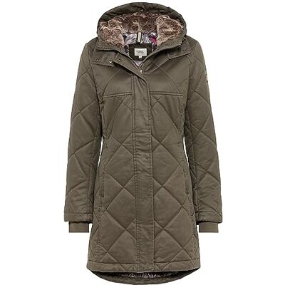 310760/2F79 camel active Damski płaszcz pikowany w stylu vintage, khaki, 44 310760/2F79 camel active Damski płaszcz pikowany w stylu vintage, khaki, 44