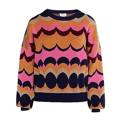 19029405-LA02 LATIANO Sweter damski , pomarańczowy wielokolorowy, XS/S, pomarańczowy wielokolorowy, XS-S 19029405-LA02 LATIANO Sweter damski , pomarańczowy wielokolorowy, XS/S, pomarańczowy wielokolorowy, XS-S