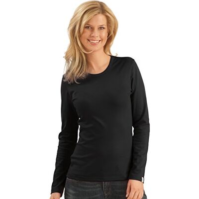 502501_008_XXL_008_XXL Trigema damska koszulka damska 502501 t-shirt z długim rękawem, czarny, XXL 502501_008_XXL_008_XXL Trigema damska koszulka damska 502501 t-shirt z długim rękawem, czarny, XXL