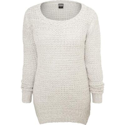 TB739-555 Urban Classics Ladies Long Wideneck Sweater Sweter pullover Kobiety , biały (Offwhite 555) , XL TB739-555 Urban Classics Ladies Long Wideneck Sweater Sweter pullover Kobiety , biały (Offwhite 555) , XL