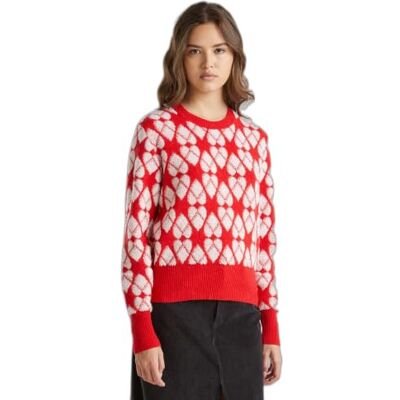 1032E10BI United Colors of Benetton Sweter damski, Czerwony, XS 1032E10BI United Colors of Benetton Sweter damski, Czerwony, XS