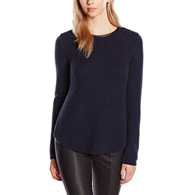 WW0WW00672-421 Tommy Hilfiger Damski sweter GENISTA MIXED TEXTURE C NK SWTR, Niebieski (Night Sky 421), S WW0WW00672-421 Tommy Hilfiger Damski sweter GENISTA MIXED TEXTURE C NK SWTR, Niebieski (Night Sky 421), S