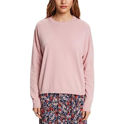 073EE1I301 ESPRIT Sweter oversize w paski, 100% bawełna, Old Pink, XL 073EE1I301 ESPRIT Sweter oversize w paski, 100% bawełna, Old Pink, XL