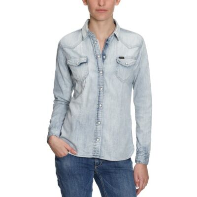 Slim western Lee Koszula Damska, niebieski (bleu clair), L Slim western Lee Koszula Damska, niebieski (bleu clair), L
