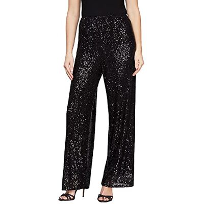 8396774-BLK-M Alex Evenings damska kurtka plus size twin tank top kurtka i sukienka spodnie lub spódnica bluzka, Czarne cekiny., M 8396774-BLK-M Alex Evenings damska kurtka plus size twin tank top kurtka i sukienka spodnie lub spódnica bluzka, Czarne cekiny., M