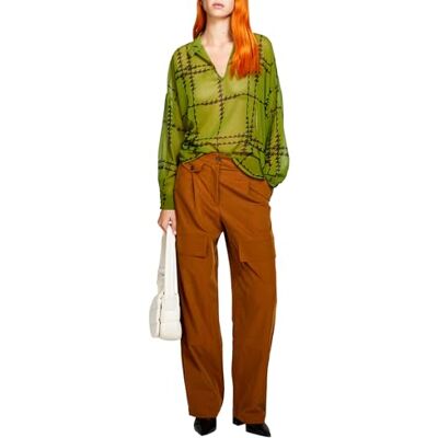 44VZLF03Y Sisley Spodnie, brązowy 30d, 38 44VZLF03Y Sisley Spodnie, brązowy 30d, 38