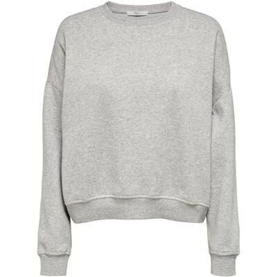 15243380-3751268 Onlsweat L/S Crew Oversize SWT, jasnoszary melanżowy, S 15243380-3751268 Onlsweat L/S Crew Oversize SWT, jasnoszary melanżowy, S