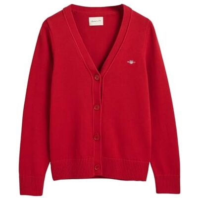 4800201 GANT Klasyczny bawełniany kardigan, rubinowy (Ruby Red), XL 4800201 GANT Klasyczny bawełniany kardigan, rubinowy (Ruby Red), XL