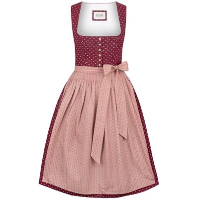 370254 Heimatgwand Dirndl Gina, bordowy, 48 370254 Heimatgwand Dirndl Gina, bordowy, 48