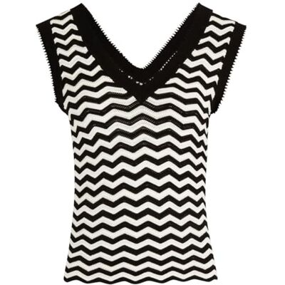 45586 Morgan Sweter damski, Czarny/Off White, M 45586 Morgan Sweter damski, Czarny/Off White, M