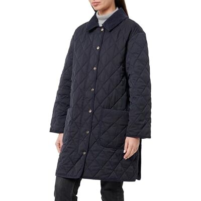 4751124 GANT Pikowany płaszcz z detalami, niebieski (Evening Blue), L 4751124 GANT Pikowany płaszcz z detalami, niebieski (Evening Blue), L
