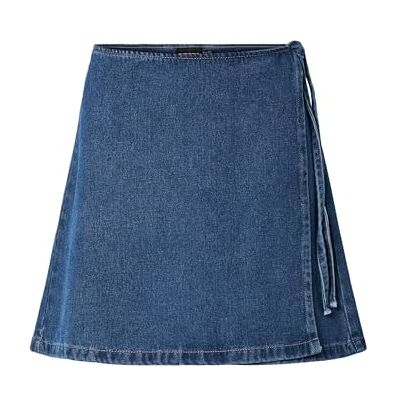 17158844-4795052 Pcfibbo Hw Wrap Denim Skirt Pwp, niebieski (medium blue denim), XS 17158844-4795052 Pcfibbo Hw Wrap Denim Skirt Pwp, niebieski (medium blue denim), XS