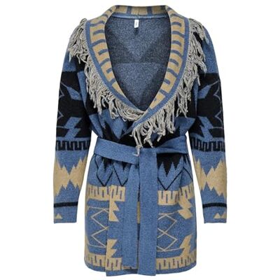 15358496-4867055 ONLY Onlmichigan LS Fringe Tie kardigan Knt, Ombre Blue, S damski, Niebieski cień, S 15358496-4867055 ONLY Onlmichigan LS Fringe Tie kardigan Knt, Ombre Blue, S damski, Niebieski cień, S
