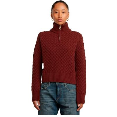 D23922 G-Star RAW Chunky Knitted Skipper sweter, Czerwony (Port Red -d170-4608), XS D23922 G-Star RAW Chunky Knitted Skipper sweter, Czerwony (Port Red -d170-4608), XS