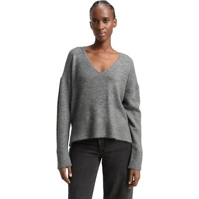 1047879 TOM TAILOR Denim Sweter damski, 12075 Stormy Gray Melange, L 1047879 TOM TAILOR Denim Sweter damski, 12075 Stormy Gray Melange, L