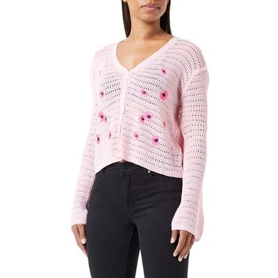 12422917-HO03 hoona Damski sweter z dzianiny Cropped , różowy, XS/S, Rosa, XS-S 12422917-HO03 hoona Damski sweter z dzianiny Cropped , różowy, XS/S, Rosa, XS-S