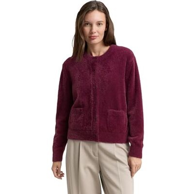 1048318 TOM TAILOR Damski kardigan z dzianiny, 16427 – bordowy czerwony, S 1048318 TOM TAILOR Damski kardigan z dzianiny, 16427 – bordowy czerwony, S