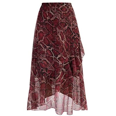 19227019-CA03 carato Damska spódnica midi, Czerwony wąż, L 19227019-CA03 carato Damska spódnica midi, Czerwony wąż, L