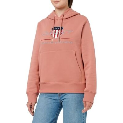 4200276 GANT Damska bluza z kapturem Archive Shield, Faded Brick, 3XL 4200276 GANT Damska bluza z kapturem Archive Shield, Faded Brick, 3XL