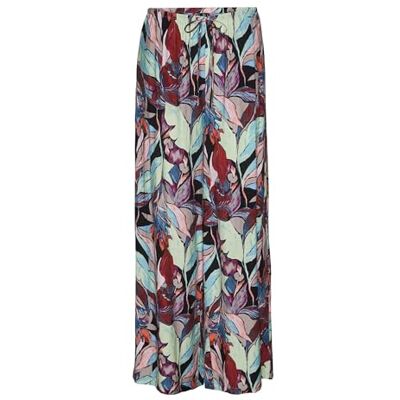 10308910 VERO MODA Vmgaja Palma Hw Pants WVN Ga damskie spodnie materiałowe, czarny/Aop: palma, M 10308910 VERO MODA Vmgaja Palma Hw Pants WVN Ga damskie spodnie materiałowe, czarny/Aop: palma, M