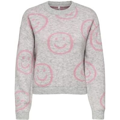15359168-4928129 ONLY Onlhappie Ls Pulower KNT sweter, jasnoszary, L damski, Jasnoszary wrzosowy, L 15359168-4928129 ONLY Onlhappie Ls Pulower KNT sweter, jasnoszary, L damski, Jasnoszary wrzosowy, L