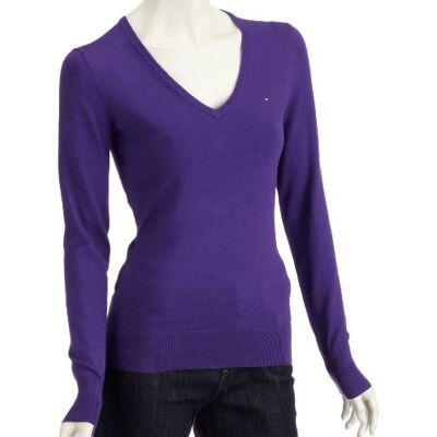 Tommy Hilfiger IVY V-NK 1M50332989 damski sweter, fioletowy, 38 Tommy Hilfiger IVY V-NK 1M50332989 damski sweter, fioletowy, 38