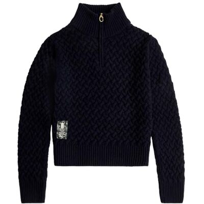 D23922 G-Star RAW Chunky Knitted Skipper sweter, Niebieski (Osaka Blue -d170-3873), XXS D23922 G-Star RAW Chunky Knitted Skipper sweter, Niebieski (Osaka Blue -d170-3873), XXS