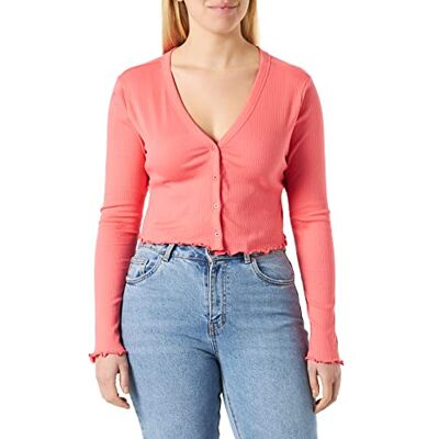 27013248 NOISY MAY Damski kardigan Nmdrakey L/S Cropped Fwd Noos, Sun Kissed Coral, M 27013248 NOISY MAY Damski kardigan Nmdrakey L/S Cropped Fwd Noos, Sun Kissed Coral, M