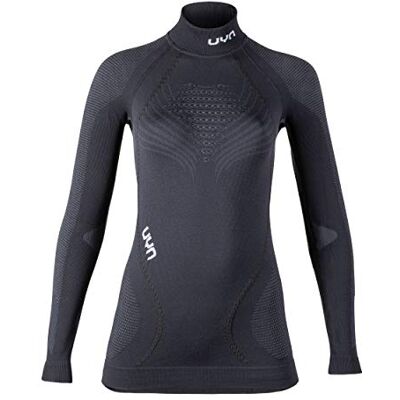 U100035 UYN Lady AMBITYON UW koszulka damska LG_SL Turtle Neck podkoszulek, Blackboard/Anthracite/White, L/XL U100035 UYN Lady AMBITYON UW koszulka damska LG_SL Turtle Neck podkoszulek, Blackboard/Anthracite/White, L/XL