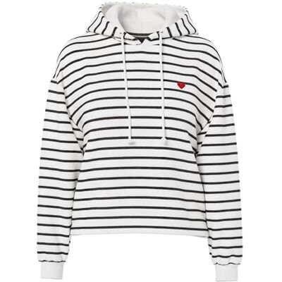 17157466-4738125 Pieces Pcchilli Ls Hoodie Stripes Emb Noos Bc, Cloud Dancer, S 17157466-4738125 Pieces Pcchilli Ls Hoodie Stripes Emb Noos Bc, Cloud Dancer, S