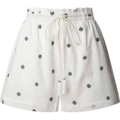PL801159803M Pepe Jeans Damskie szorty EDNA, białe (białe), M, Biały (złamana biel), M PL801159803M Pepe Jeans Damskie szorty EDNA, białe (białe), M, Biały (złamana biel), M