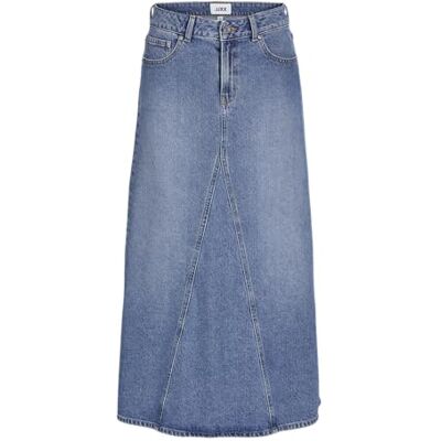 12260696 JACK & JONES Jxrida Denim Mw Ankle Skirt DNM spódnica dżinsowa, niebieski (medium blue denim), M 12260696 JACK & JONES Jxrida Denim Mw Ankle Skirt DNM spódnica dżinsowa, niebieski (medium blue denim), M