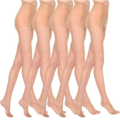 HSU15VI25 MARILYN Damen klassische Halbmatte Strumpfhose 15 Den elastische mit verstärkten Zehen Visone 2/S 5 PAAR HSU15VI25 MARILYN Damen klassische Halbmatte Strumpfhose 15 Den elastische mit verstärkten Zehen Visone 2/S 5 PAAR
