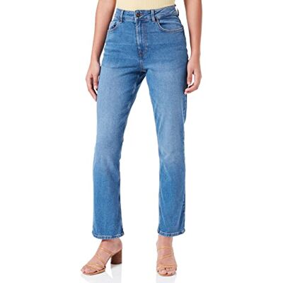 17120957 PIECES Damskie dżinsy PCLUNA Straight HW MB57 NOOS BC, Medium Blue Denim, 26/32 17120957 PIECES Damskie dżinsy PCLUNA Straight HW MB57 NOOS BC, Medium Blue Denim, 26/32