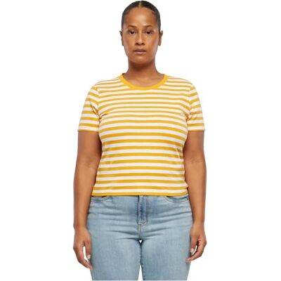 TB6825 Urban Classics Damska koszulka damska Short Striped Tee White/magicmango 3XL, White/Magicmango, 3XL TB6825 Urban Classics Damska koszulka damska Short Striped Tee White/magicmango 3XL, White/Magicmango, 3XL