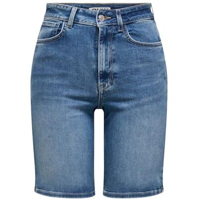 15346089-4800086 Onlmadison Blush Hw szorty DNM Cro Noos, niebieski (medium blue denim), S 15346089-4800086 Onlmadison Blush Hw szorty DNM Cro Noos, niebieski (medium blue denim), S