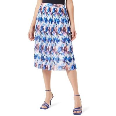 XENJ104A Spódnica damska Naf, Pleats Blue, M XENJ104A Spódnica damska Naf, Pleats Blue, M