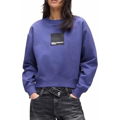 A1W20006 Karl Lagerfeld Jeans, Damskie, Bluza Z Logo Box, Regular Fit, Niebieski, XS A1W20006 Karl Lagerfeld Jeans, Damskie, Bluza Z Logo Box, Regular Fit, Niebieski, XS