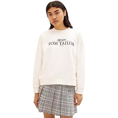 1039808 TOM TAILOR Denim Bluza damska, 10348 Gardenia White, XXL 1039808 TOM TAILOR Denim Bluza damska, 10348 Gardenia White, XXL