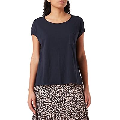 B41225951423 MARC O'POLO DENIM T-shirt – Basic damski top – luźny krój – bawełna organiczna rozmiar, niebieski, XXL B41225951423 MARC O'POLO DENIM T-shirt – Basic damski top – luźny krój – bawełna organiczna rozmiar, niebieski, XXL