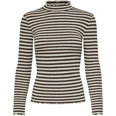 15266442 JdY Women's JDYFRANSISKA L/S Stripe TOP JRS NOOS koszulka z długim rękawem, czekoladowy brąz/paski: Sandshell, XS, Chocolate Brown/Stripes: sandshell, XS 15266442 JdY Women's JDYFRANSISKA L/S Stripe TOP JRS NOOS koszulka z długim rękawem, czekoladowy brąz/paski: Sandshell, XS, Chocolate Brown/Stripes: sandshell, XS
