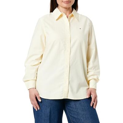 WW0WW46111ZHO40 Tommy Hilfiger Koszula damska Oxford Relaxed Fit, Żółty (Lemon Zest), 40 WW0WW46111ZHO40 Tommy Hilfiger Koszula damska Oxford Relaxed Fit, Żółty (Lemon Zest), 40