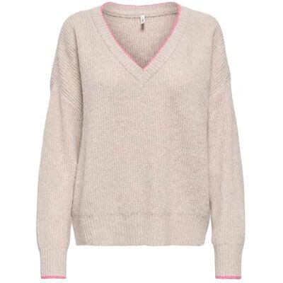 15358566-4932245 ONLY Onlhavanna LS Rib V-Neck Knt, pumice Stone, rozmiar M damski, Pumice Stone., M 15358566-4932245 ONLY Onlhavanna LS Rib V-Neck Knt, pumice Stone, rozmiar M damski, Pumice Stone., M
