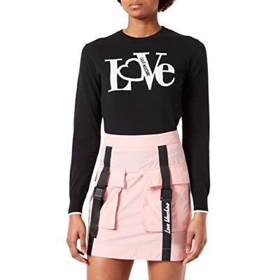 W G F07 80 T 245A Love Moschino Flared Skirt Spódnica damska, Różowy, 38 W G F07 80 T 245A Love Moschino Flared Skirt Spódnica damska, Różowy, 38