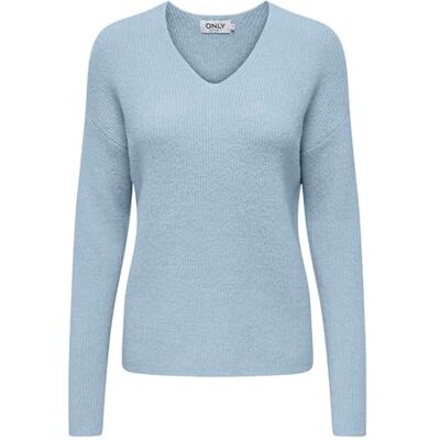 15204588-4983613 ONLY Onlcamilla dekolt w serek L/S sweter KNT Noos, Cashmere Blue, XS 15204588-4983613 ONLY Onlcamilla dekolt w serek L/S sweter KNT Noos, Cashmere Blue, XS