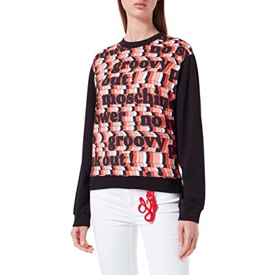 W 6 306 53 M 4364 Love Moschino Bluza damska Love Groovy Panel Print, czarny, 48 W 6 306 53 M 4364 Love Moschino Bluza damska Love Groovy Panel Print, czarny, 48