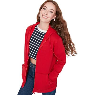 TWOAW21SW0840 Trendyol Bluza damska, Czerwony, S TWOAW21SW0840 Trendyol Bluza damska, Czerwony, S