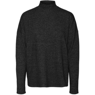 10315398 VERO MODA Damska koszulka z długim rękawem Vmbella Ls Top JRS Noos, Czarny/Szczegóły: Melanż, XL 10315398 VERO MODA Damska koszulka z długim rękawem Vmbella Ls Top JRS Noos, Czarny/Szczegóły: Melanż, XL